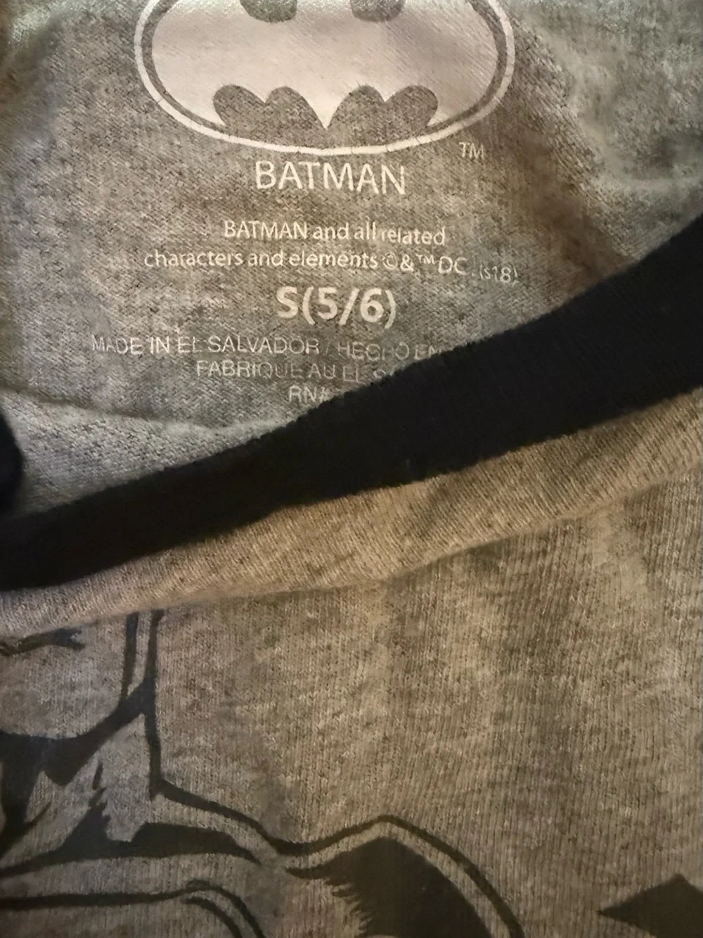 Batman Long Sleeve Raglan Tee - Black, Gray, Yellow